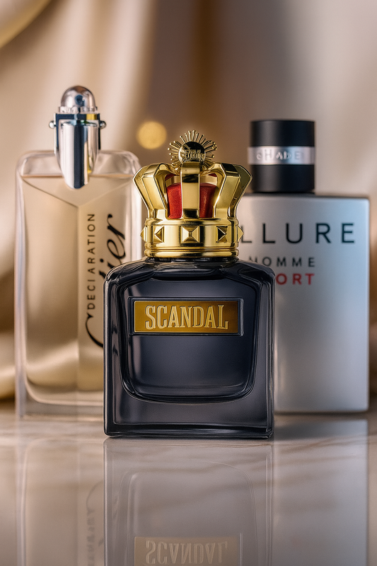 Zestaw 3 perfum: Allure Homme Sports, Jean Paul Gaultier Scandal, Cartier Declaration 100ml