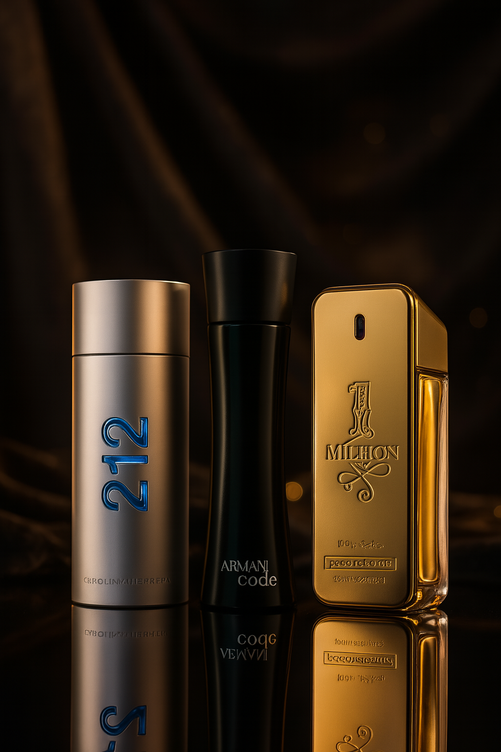 Zestaw 3 perfum: 212 Men NYC, Paco Rabanne One Milion, Armani Code Homme 100ml