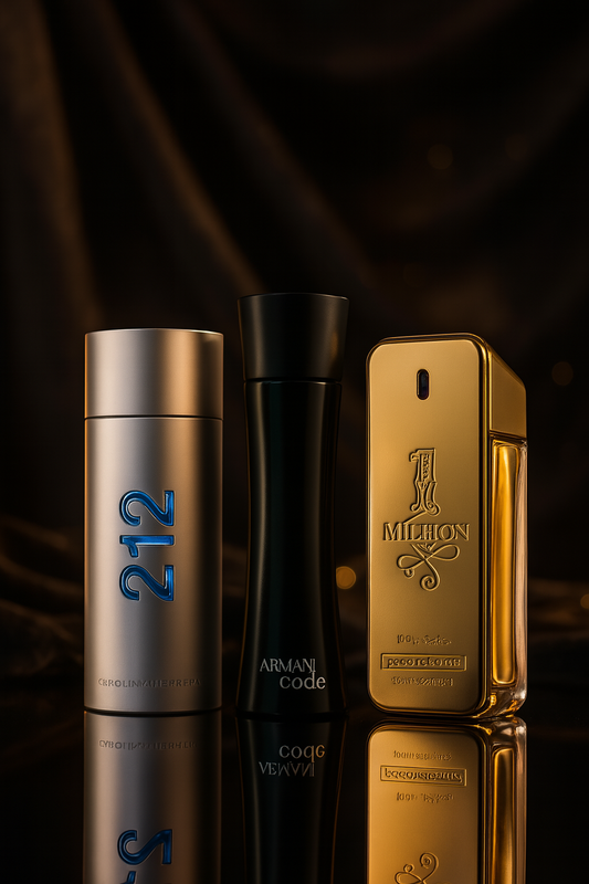 Zestaw 3 perfum: 212 Men NYC, Paco Rabanne One Milion, Armani Code Homme 100ml