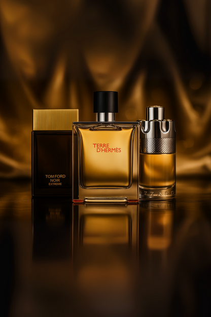 Zestaw 3 perfum: Terre d’Hermès, Azzaro Wanted y Tom Ford Noir Extreme de 100 ml
